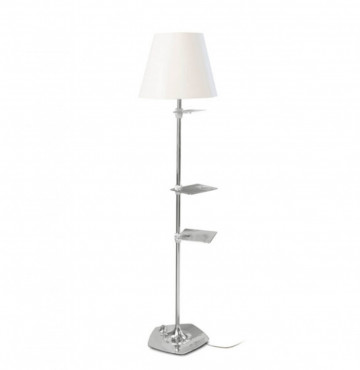 Lampa podea Shelf V, Soclu E14, Max 40W, vanilla / crom, Kelektron - Img 1