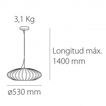 Lampa suspendata Shadow 1, 3 x E27, Max 60W, alb, Kelektron - Img 4