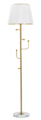 Lampadar auriu / alb din metal, soclu E27, max 40W, Ø 41 cm, Hanger Mauro Ferreti - Img 1