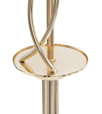 Lampadar auriu/negru din metal, Soclu E27 Max 40W, ∅ 38 cm, Leaves Mauro Ferretti - Img 3
