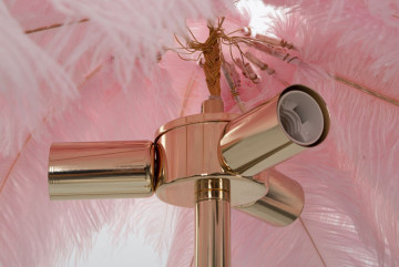 Lampadar roz din metal si plastic, soclu E14, max 40W, Ø 55 cm, Palm Mauro Ferreti - Img 6