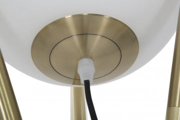 Lampadar trepied auriu din metal, Soclu E27 Max 40W, ∅ 55 cm, Glamy X Mauro Ferretti - Img 6