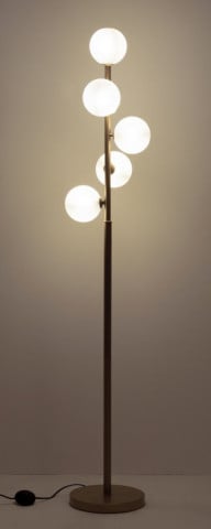 Lampadar Trepied BALLS, 5 Becuri, Soclu G9, Max 3W, Auriu - Img 3