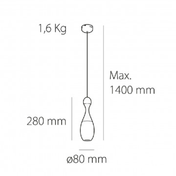 Lustra LED 5W, Crom, Drops 1D, Kelektron - Img 4
