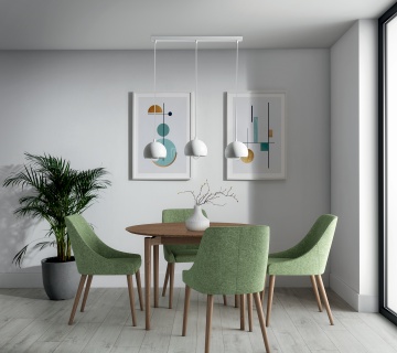 Lustre suspendate Callide – Alb – imagine de ansamblu a produsului