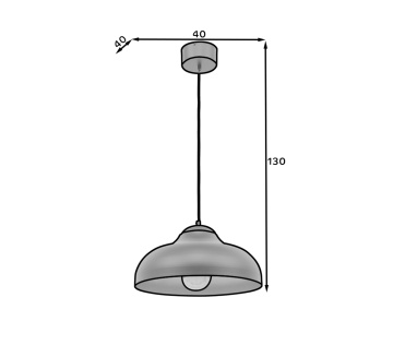 Lustre suspendate Desolo – Negru – cadru alternativ al produsului