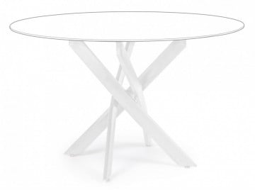 Masa dining pentru 6 persoane din sticla temperata si metal, ∅ 120 cm, George Bizzotto - Img 10