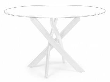 Masa dining pentru 6 persoane din sticla temperata si metal, ∅ 120 cm, George Bizzotto - Img 10