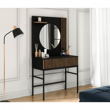 Mese de toaletă Meorati 85 Vanity table negru – Negru – imagine alternativă de prezentare