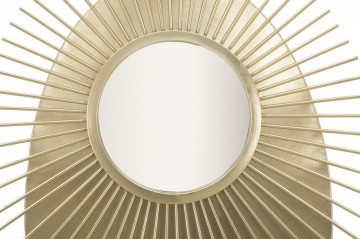 Oglinda decorativa aurie cu rama din metal, 75x110,5x8 cm, Glam Eye Mauro Ferretti - Img 6