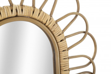 Oglinda decorativa finisaj natural din metal, 56,5x80x3 cm, Panama Mauro Ferretti - Img 2