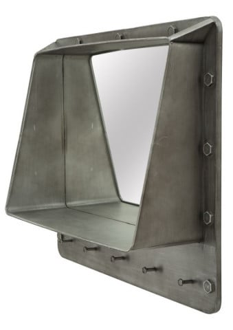 Oglinda decorativa gri din metal si sticla, 70 x 19,5 x 60 cm, Bolt Mauro Ferreti - Img 3