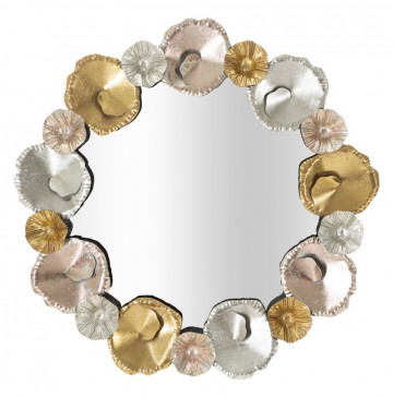 Oglinda decorativa multicolora din metal, ∅ 75,5 cm, Mixy Mauro Ferretti - Img 1