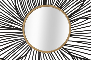 Oglinda decorativa neagra din metal, 79x86,5x6 cm, Osaka Mauro Ferretti - Img 2