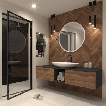 Oglindă Grace Round Mirror 80cm – Alb - Img 3