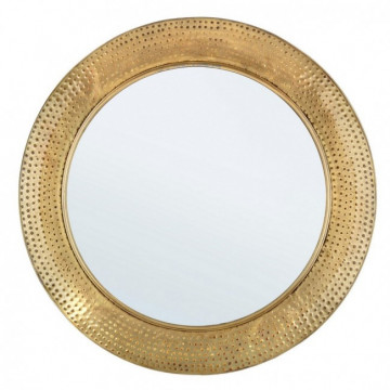 Oglinda rotunda aurie din metal, ∅ 80 cm, Adara Bizzotto - Img 1