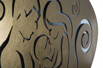 Panou decorativ auriu din metal, 120x2x60 cm, Nativity-A Mauro Ferretti - Img 3