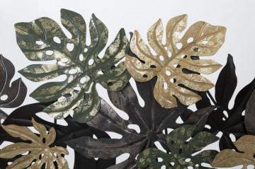 Panou decorativ multicolor din metal, 133x10x67 cm, Antique Leaf Mauro Ferretti - Img 2