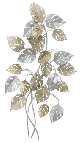 Panou decorativ multicolor din metal, 50x7,5x90,5 cm, Leaf Mauro Ferretti - Img 1