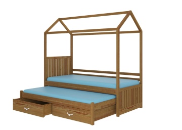 Pat dublu pentru copii, cu saltele, 180x90 cm, Jonaszek, ADRK Furniture – prezentare suplimentară a produsului