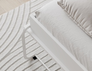 Pat rabatabil Devesto Horizontal Wall 160 alb, 200x160 cm – Alb - Img 10