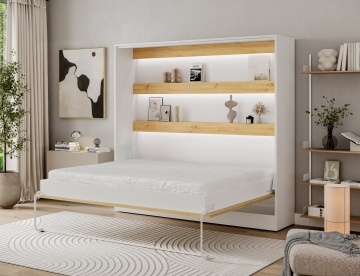 Pat rabatabil Devesto Horizontal Wall 160 Artisan Eiche LED, 200x160 cm – Artisan Eiche - Img 8