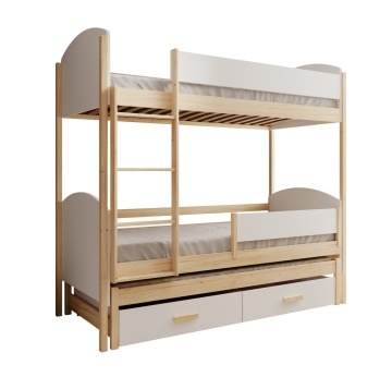 Pat triplu pentru copii, 185x86 cm, Leia, ADRK Furniture