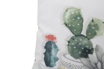 Perna decorativa alba din material textil, 45 x 5 x 45 cm, Cactus Mauro Ferreti - Img 8