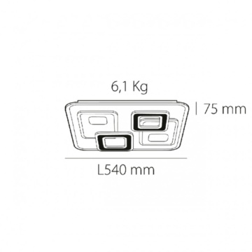Plafonieră LED Kelektron Retro 120W maro-alb, alimentare 220-240V AC, SKU 20 7 06 120 CF 977