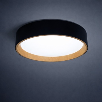 Plafoniera LED 48W, ø392 mm, Negru + Fag, Rigel, Kelektron – prezentare suplimentară a produsului