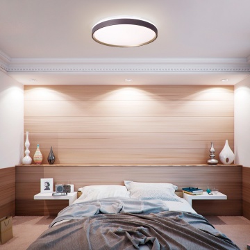 Plafoniera LED 64W, Ø50 cm, Cafe + Auriu, Juliet II, Kelektron - Img 2