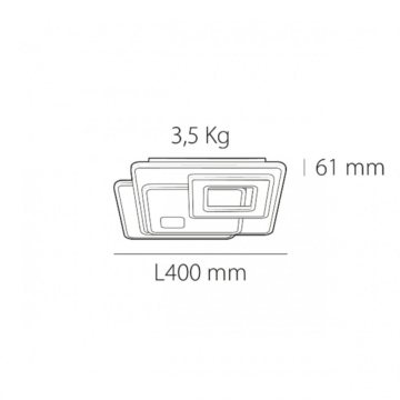 Plafonieră Retro 75W Kelektron albă, utilizare la interior, format 40x40 cm, lumină 3500K-6500K și protecție IP20