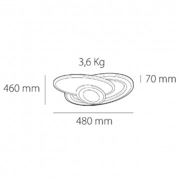 Plafoniera LED 78W, 48 x 46 cm, Alb, Belinus, Kelektron - Img 8