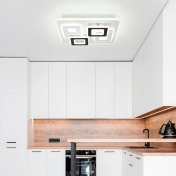 Plafonieră LED Retro Kelektron 85W alb-maro, prezentare produs 40x40 cm, flux 8500 lm, SKU 20 7 06 085 CF 0038A