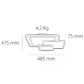 Plafoniera LED 90W, Alb, Retro v2, Kelektron – imagine de produs din seria de prezentare