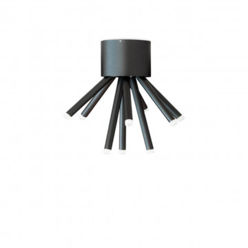 Plafoniera LED Bamboo 9N, Max 9W, negru, lumina calda, Kelektron - Img 1