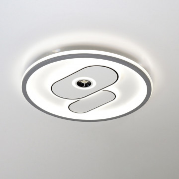 Plafoniera LED Mistral Rotunda, alb / gri, dimabil, cu telecomanda, lumina calda / rece / neutra, Kelektron - Img 2