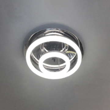 Plafoniera LED Rings 2, Max 84W, lumina calda / neutra / rece, crom, Kelektron - Img 1