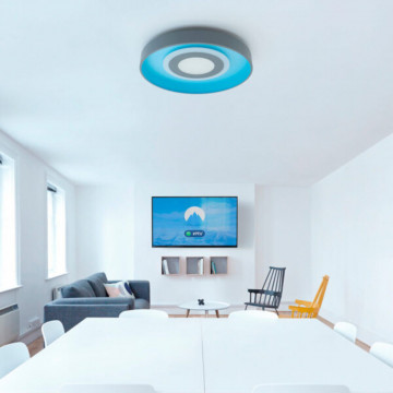 Plafoniera LED Tarvos, gri / albastru, dimabil, cu telecomanda, lumina calda / rece / neutra, Kelektron - Img 3