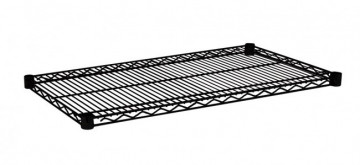 Polita pentru rafturi depozitare modulare negru mat din metal, 90x45 cm, Lux Bizzotto