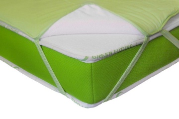 Protectie saltea impermeabila Nature Bamboo Kids 60x120 cm, Verde - Img 2