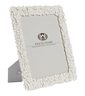 Rama foto alba din sticla si rasina, 26,5 x 2 x 31,5 cm, Floty Mauro Ferreti