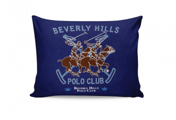 Set 2 fete de perna, 60x60 cm, 100% bumbac ranforce, Beverly Hills Polo Club, BHPC 007, bleumarin / alb - Img 7