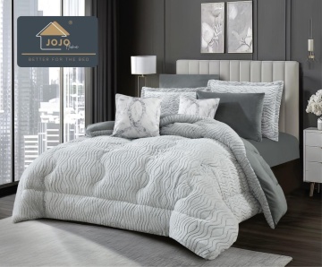 Set Pat 6 Piese Catifea & Blăniță Artificială Gri Deschis | Pilota Dublă Reversibilă | Jo-Jo Home