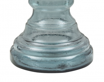 Suport de lumanare albastru din sticla reciclata, ø 17 x h55 cm, Light Mauro Ferreti - Img 3