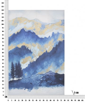 Tablou decorativ multicolor din lemn de Brad si panza, 80x3x120 cm, Mountain Tree Mauro Ferretti - Img 6