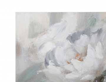 Tablou decorativ multicolor din lemn de Pin si panza, 80x3,7x100 cm, White Flower Mauro Ferretti - Img 2