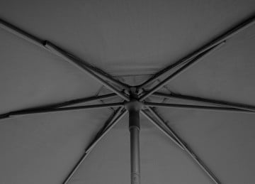 Umbrela de gradina cu brat pivotant gri antracit din poliester si metal, ∅ 270 cm, Samba Bizzotto - Img 6
