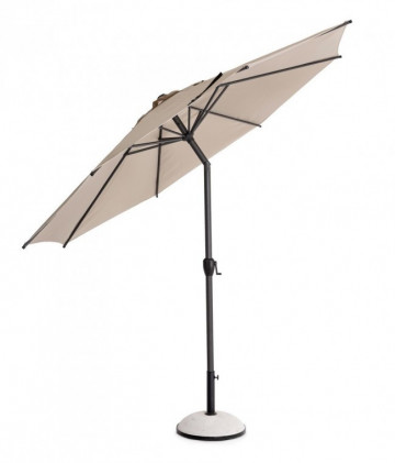 Umbrela de gradina cu brat pivotant gri taupe din poliester si metal, ∅ 300 cm, Rio Bizzotto - Img 3