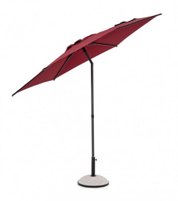Umbrela de gradina cu brat pivotant rosu bordo din poliester si metal, ∅ 270 cm, Samba Bizzotto - Img 3